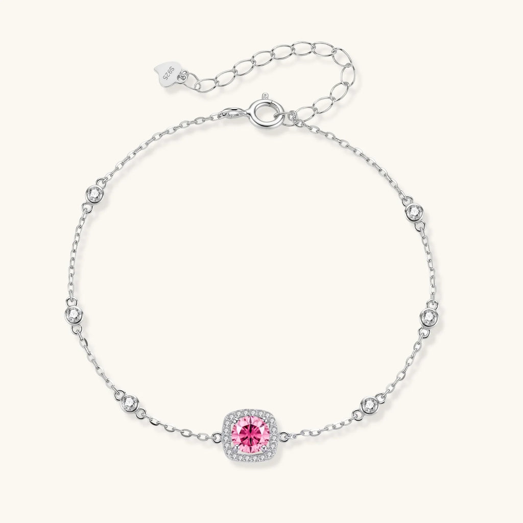 Photo 1 — Bracelet Rêves rosés en moissanite