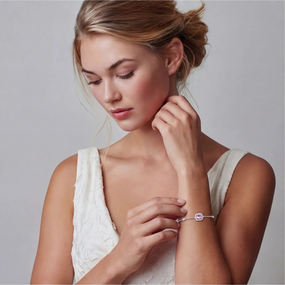 Blush Dreams Moissanite Bracelet jewelry product image