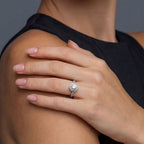 Stellar Halo Moissanite Ring jewelry product image