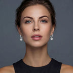 Twisted Infinity Halo Moissanite Earrings jewelry product image