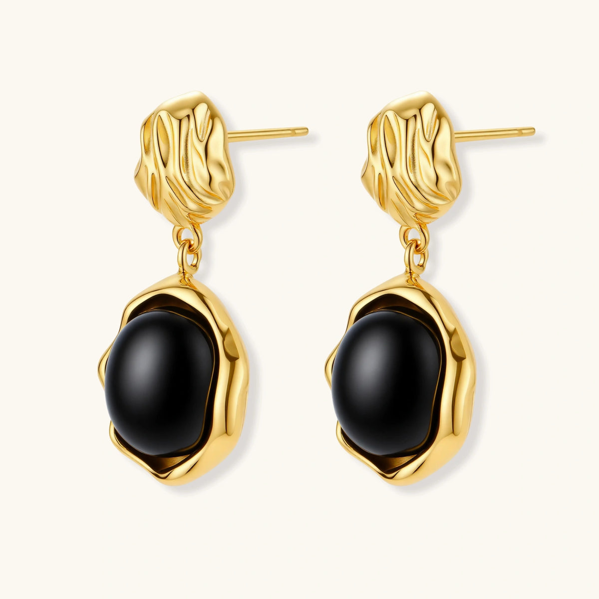 Photo 2 — Boucles d’oreilles pendantes Ondulation en agate
