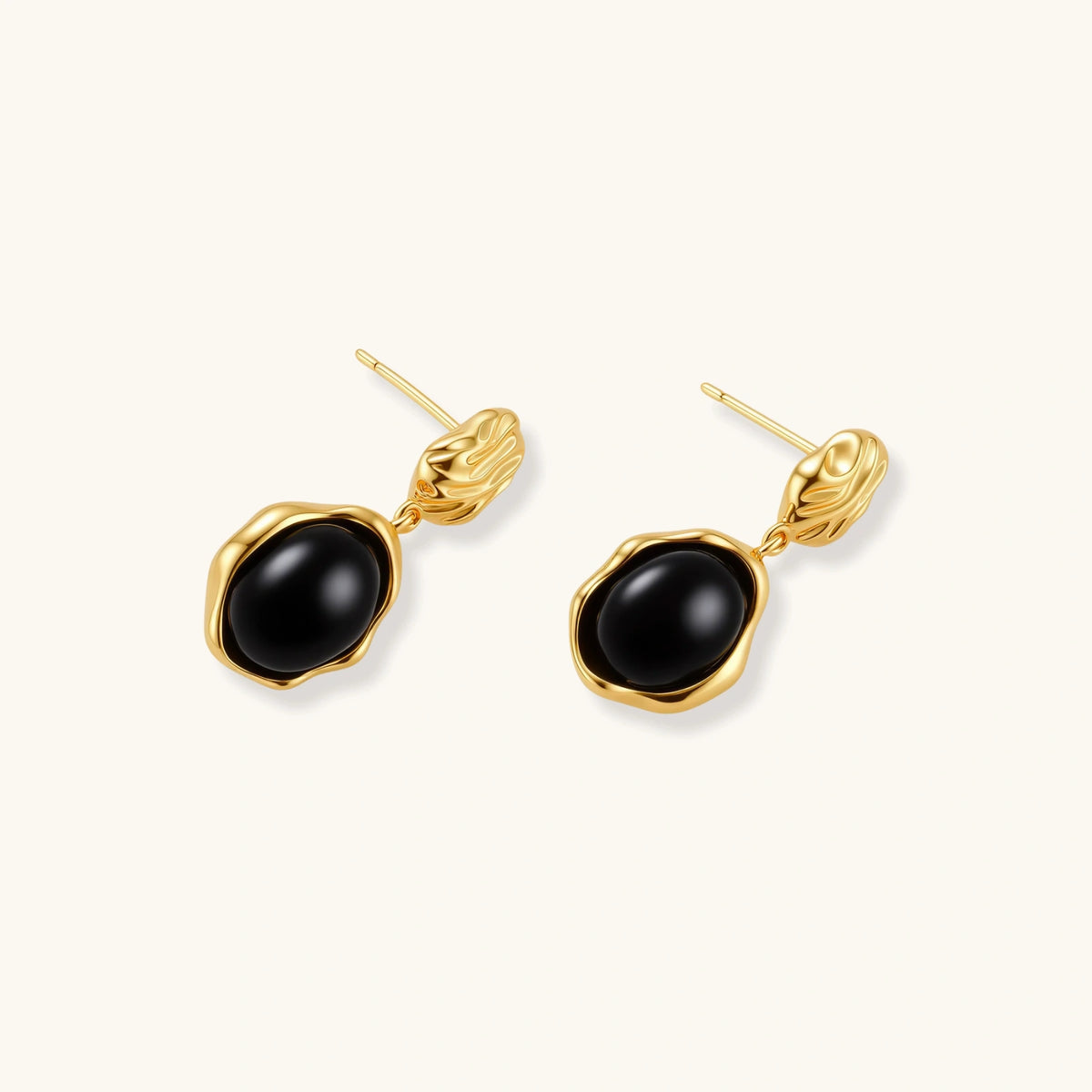Photo 3 — Boucles d’oreilles pendantes Ondulation en agate