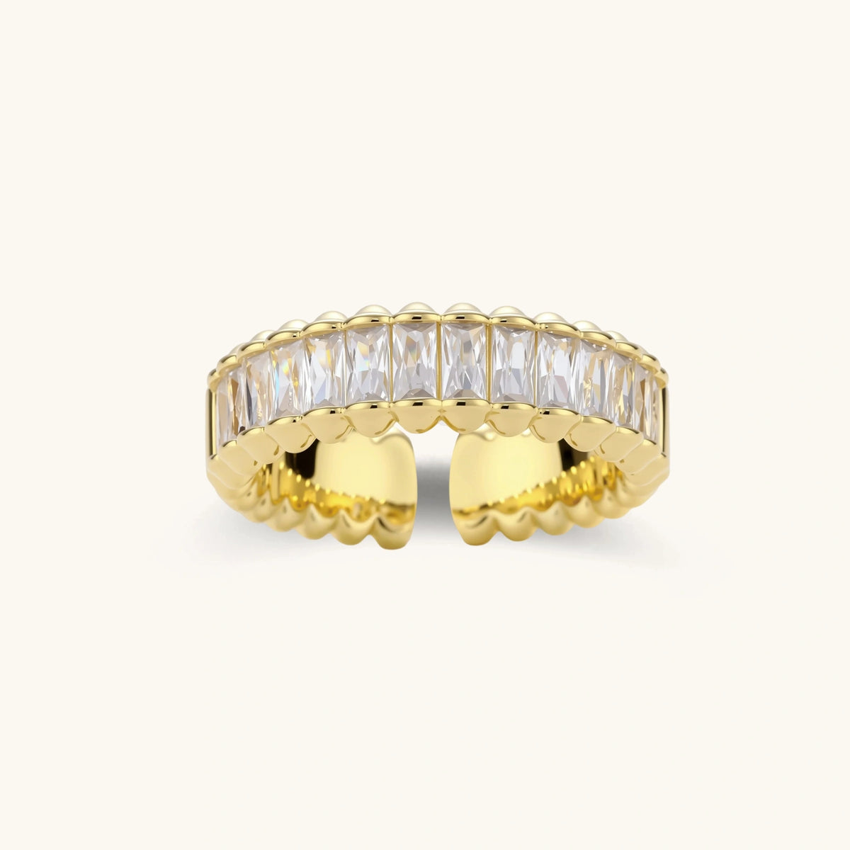 Photo 2 — Bague éternité Baguette dorée