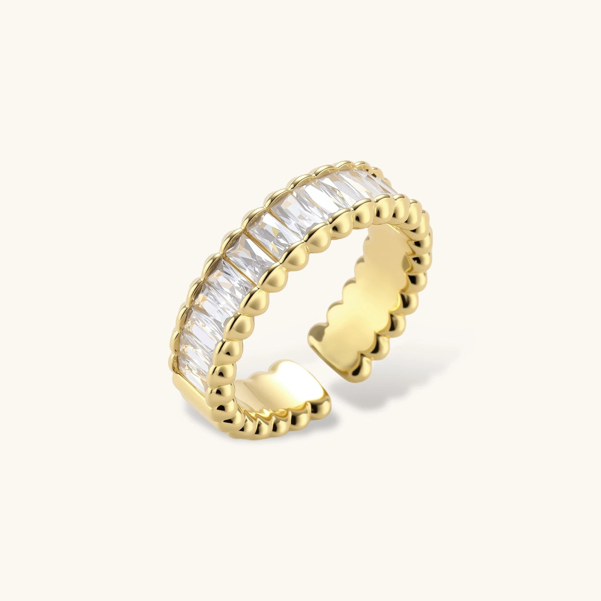 Photo 1 — Bague éternité Baguette dorée