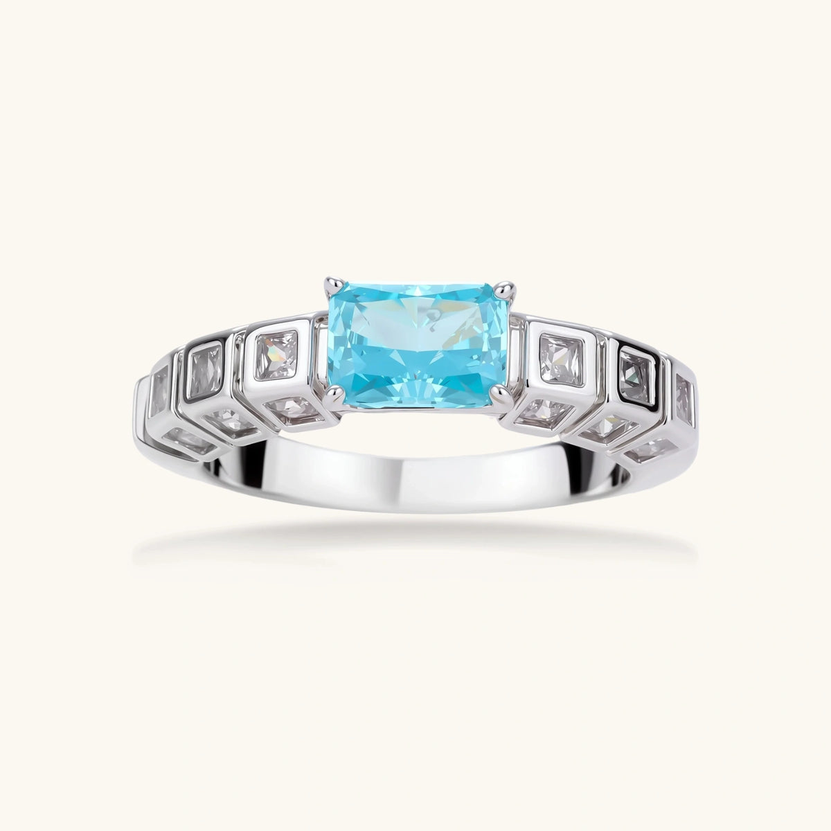 Photo 2 — Bague Architecte azur
